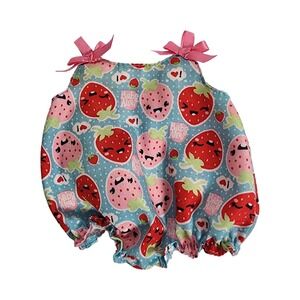 Baby Alive Doll Clothes Strawberry Bubble Romper Outfit Fits 14 Inch Dolls